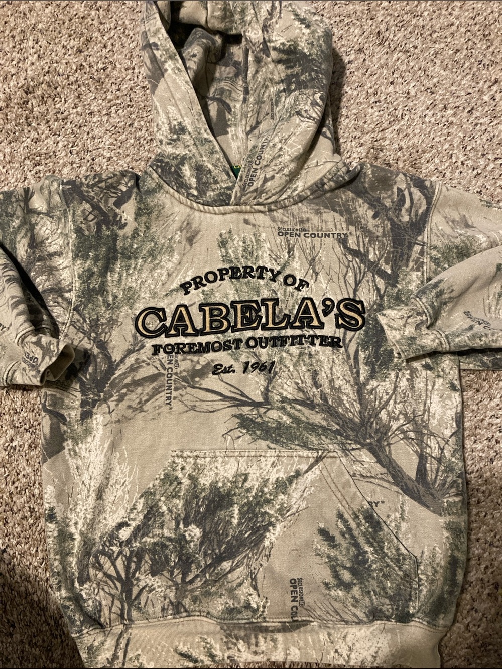 Cabela's Realtree-Style Camouflage Hoodie in Green and Tan